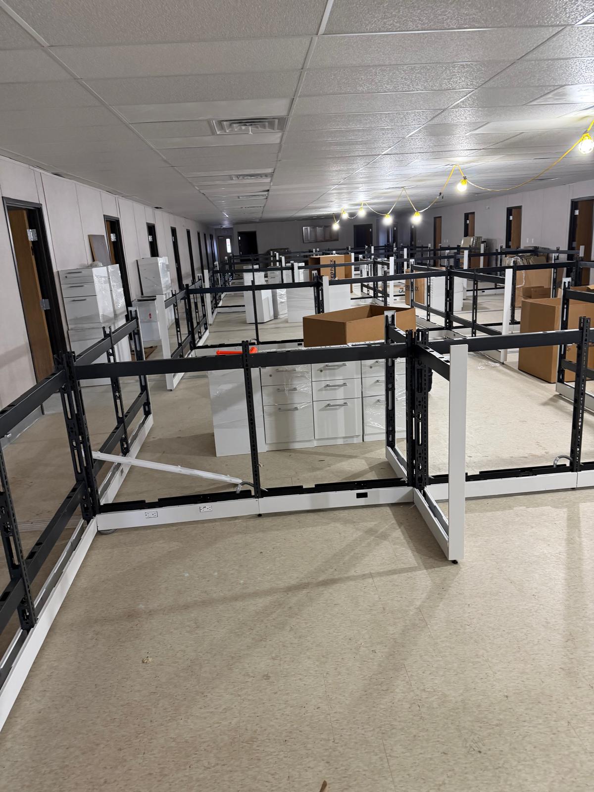 Office cubicle and workstation installation project by Manova Services in New Jersey